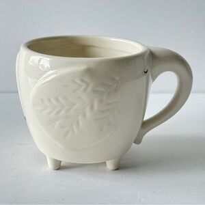 Opalhouse White  Elephant Coffee Mug Tea Cup Trunk Handle